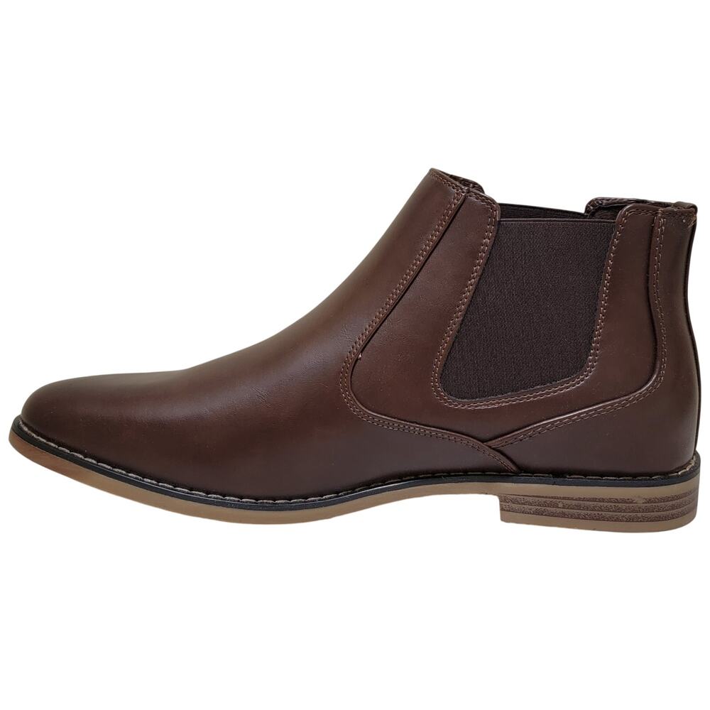 Deer Stags Men Hal Chelsea Ankle Boots Size US 8M Dark Brown Vegan Leather - Picture 3 of 6